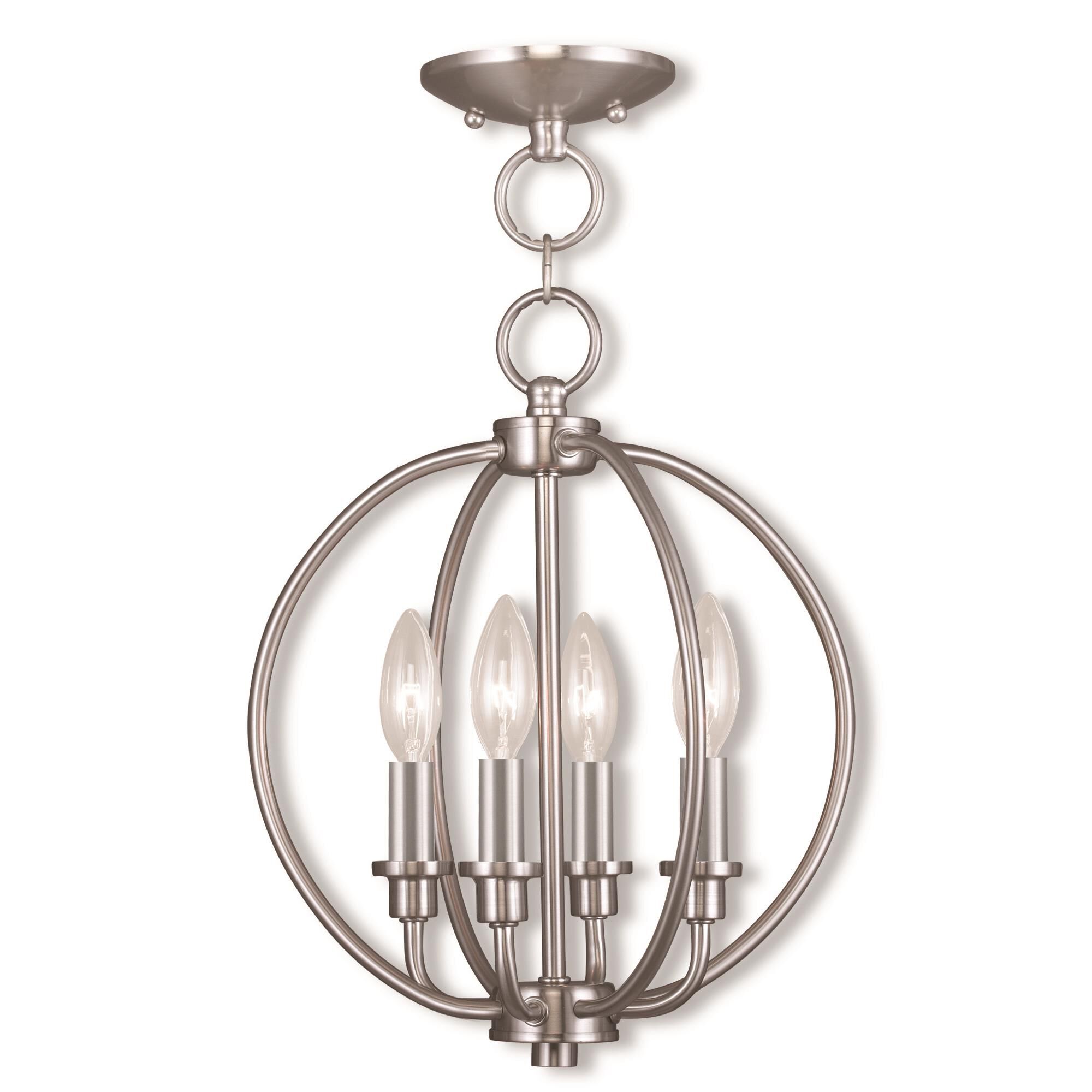 Milania 13 Inch 4 Light Mini Chandelier by Livex Lighting